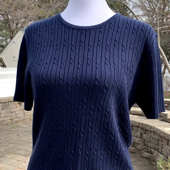 Navy Blue Relaxed Fit Sweater - Picture 1 of 12
